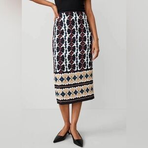 NWT Ann Taylor Women's Border Midi Pencil Skirt Clothing Size 2
